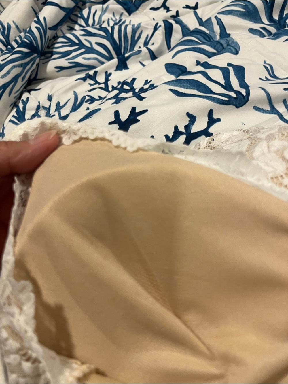Windsor white/nude Lace Midi Slip Dress - Picture 7 of 11